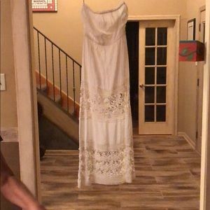 6 Shore Road Crochet-Panel Maxi Dress Coverup